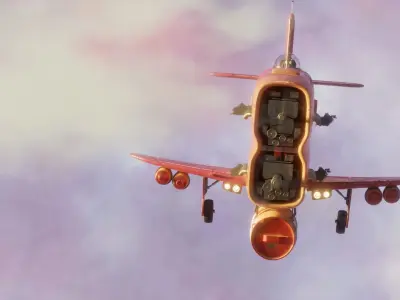 combat aircraft MU-7 3D model
