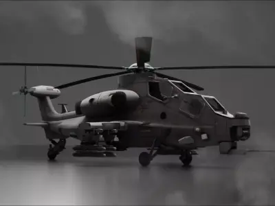 VH WZ 10     Helicopter Model Low-poly 3D model