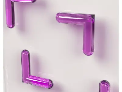 Wall Glass Blocks - Decorative Frame - Arrows - Part 6 3D model
