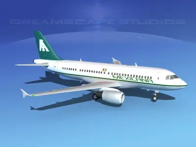Airbus A319 Mexicana  3D model