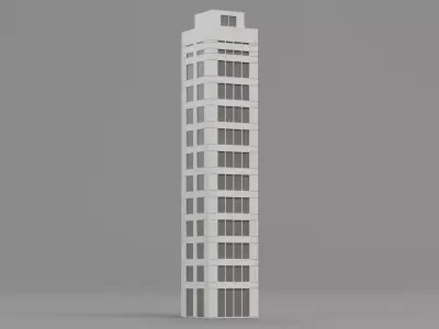 Paper Skyscraper V7 Low-poly 3D model