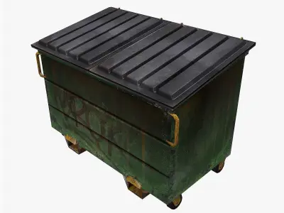 Garbage Dumpster Low-poly 3D model buy