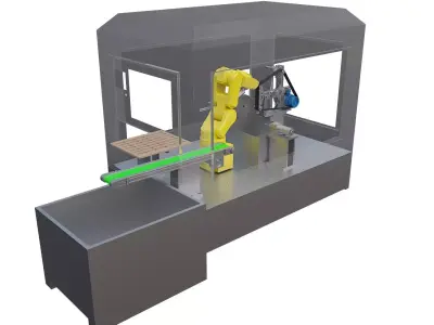 Robot grinding machine 3D model