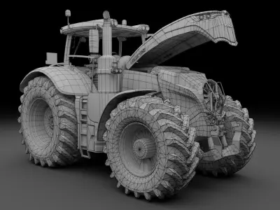Fendt 1050 Vario Low-poly 3D model