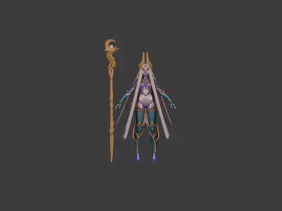 Alien God  Sci-Fi Fantasy 3D Character Model 3D model