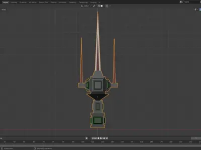 Low poly SCI-FI tower Free 3D model