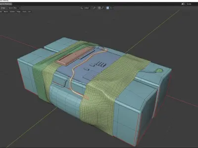 c4 explosive bomb made in blender 3D model