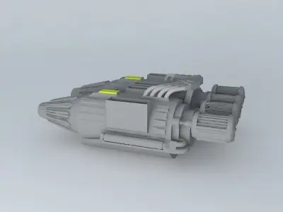 Twin Jet Turbine Engines Free 3D model
