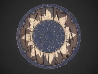 Viking shield 3d model Low-poly 3D model