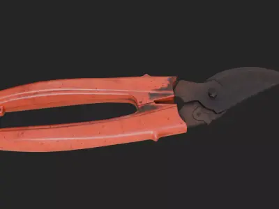 Pruning shears 02 Low-poly 3D model