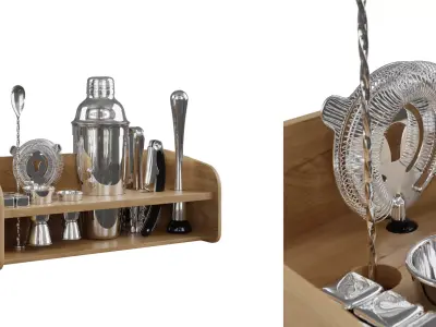 Cocktail Set 01 Free 3D model