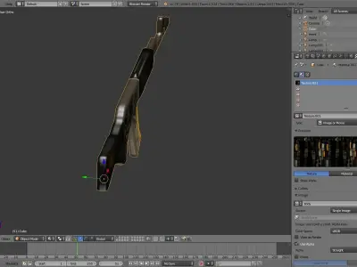 Rifle Low-Poly ak - Free low-poly 3D model