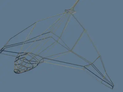 Stingray paper airplane Free low-poly 3D model