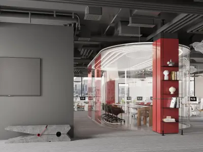 office interior 3D model 7