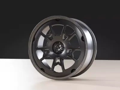 Rim black carbon aero tuning metal  3D model