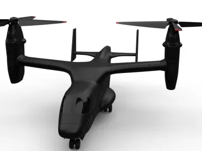Vtol helicopter aircraft 3D model