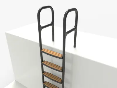 Carbon Fiber Yacht Swim Ladder  3D model