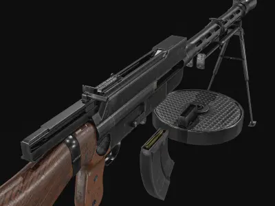 Lahti-Saloranta M26 LMG Low-poly 3D model