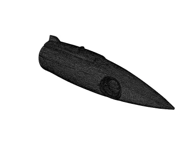 Sleek Futuristic SciFi Submarine Drone 3D model