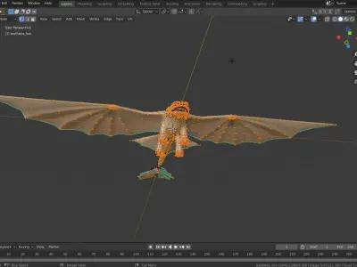 Toothless how to train your dragon Low-poly 3D model