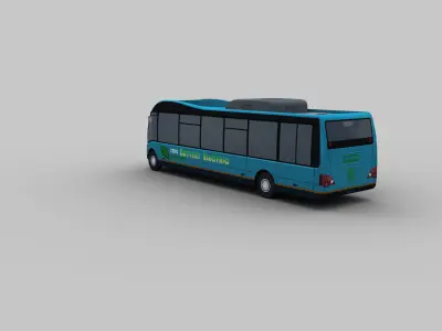 Electric Bus Lowpoly 5 Low-poly 3D model