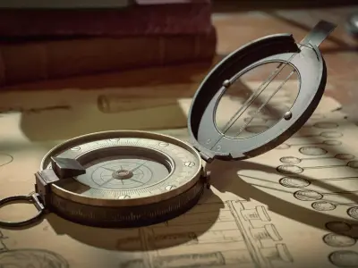 Compass Low-poly 3D model