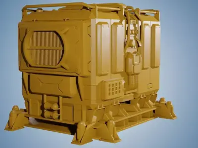 Sci-Fi Scary Generator Low-poly 3D model