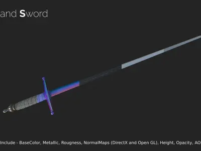 Scotland sword Low-poly 3D model