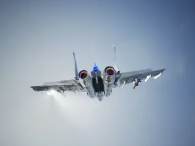 Jet Fighter SU-33D Flanker flight control simulation Low-poly 3D model