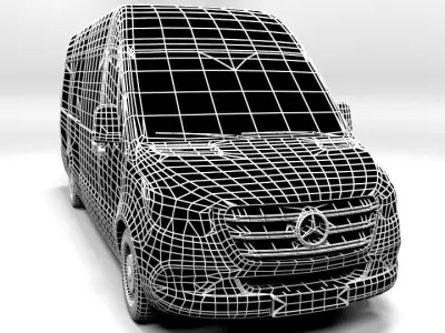 MERCEDES SPRINTER M 2019  Low-poly 3D model