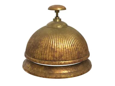 Rusty Desk Bell 3D Model 3D model