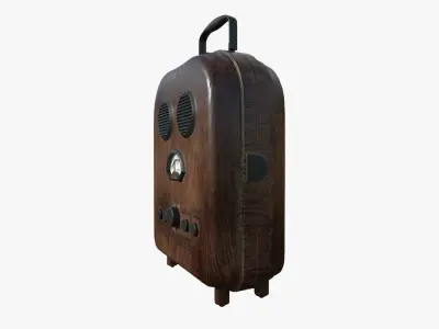 Cartoon Style Stylized Radio Sunnylife Radio Wood Edition 3D model