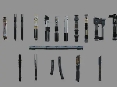 Ultimate Lightsaber Pack - High Definition Bundle 3D model