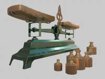  balance scale 3d model Free low-poly 3D model