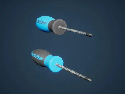 Screwdriver Set Game Ready pair of screwdrivers Low-poly 3D model
