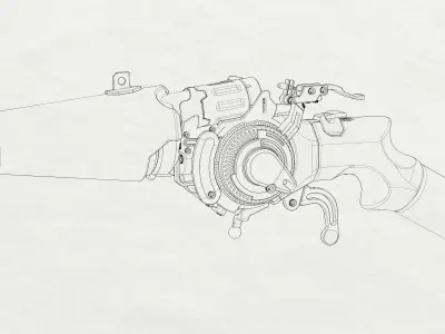 Valient Thor II Space Pistol 3D model