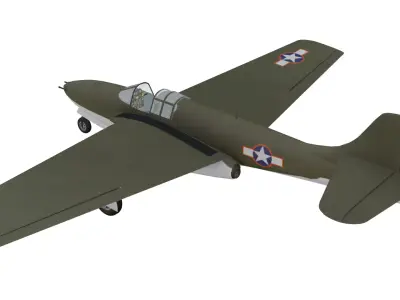Bell P-59 Airacomet Low-poly 3D model