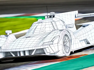Cadillac V-LMDh Hypercar IMSA Season 2023 3D model