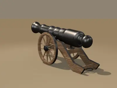 cannon 3D model 4