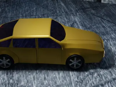 Low Poly Game Ready Car Model Free low-poly 3D model