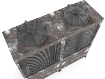 Rusty Unit Compressor Condensing 3D model