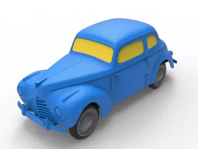 Skoda 1101 1946 Classic Car 3D print model