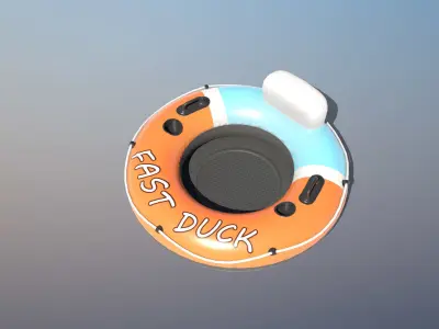 Inflatable Water Wheel  Low-poly 3D model