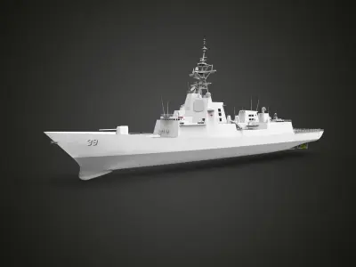 Destroyer ship 3d printed hobart class 3D print model