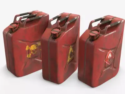 Jerrycan Asset 02 Low-poly 3D model