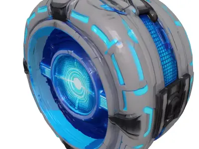 Glowing SciFi Power Core 3D model