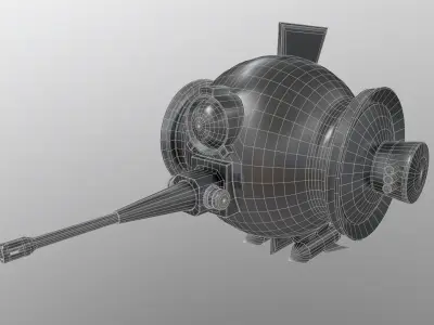 BattleBall spaceship Free low-poly 3D model