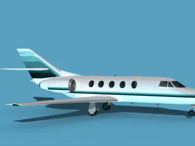 Dassault Falcon 20 V11 3D model