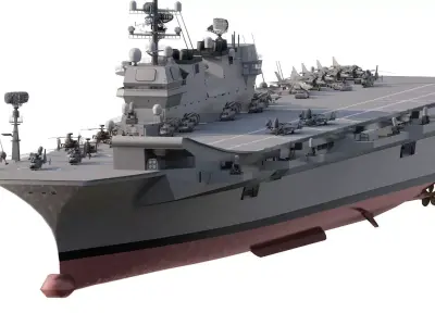 HELICOPTER ASSAULT CARRIER 3D model