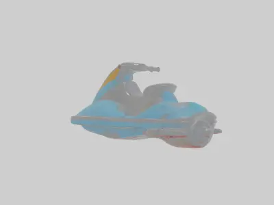 Cartoon Jet Ski Low-poly 3D model